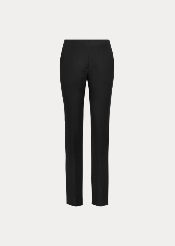 Pantalones Ralph Lauren Mujer Negros - Simone Virgin Wool - FLYZN9516